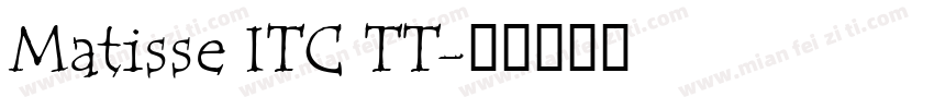 Matisse ITC TT字体转换